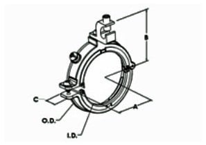 BRIDGEPORT Bridgeport SGB-386CL Bushing Grounding Split 2in 4AWG 1/0AWG