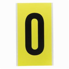 BRADY Brady 3430-0 Number Label 1-1/2 In H x 7/8 In W (Card of 10)
