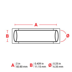 Brady B33-250-2-342 Wire Marker Sleeve 2 in x 0.25 in (500 per Roll)