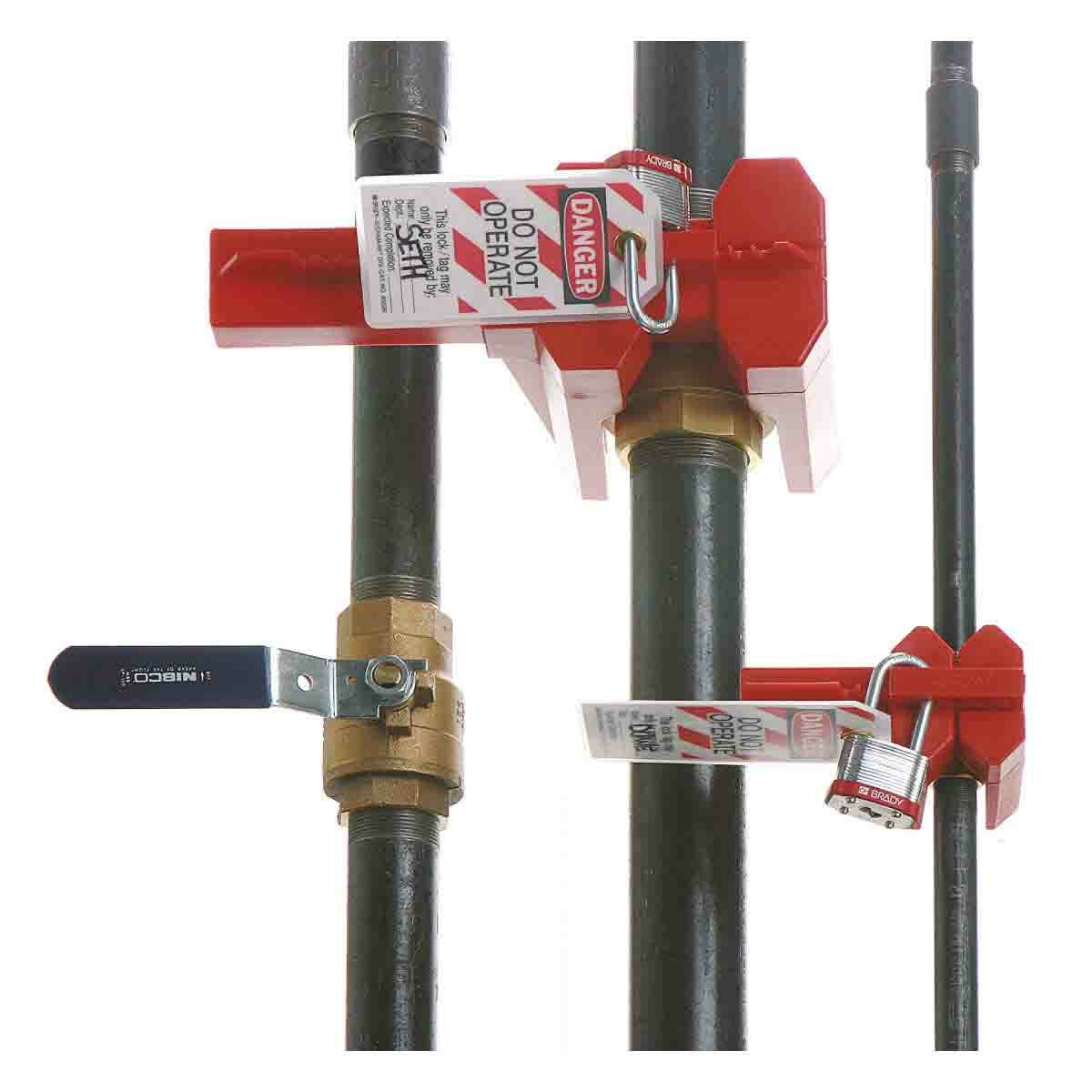 BRADY Brady BS07A-RD Prinzing Ball Valve Lo - Small Red