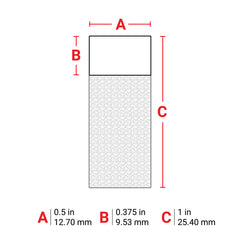 Brady M-47-427 Label Vinyl 0.5in x 1in 360/RL