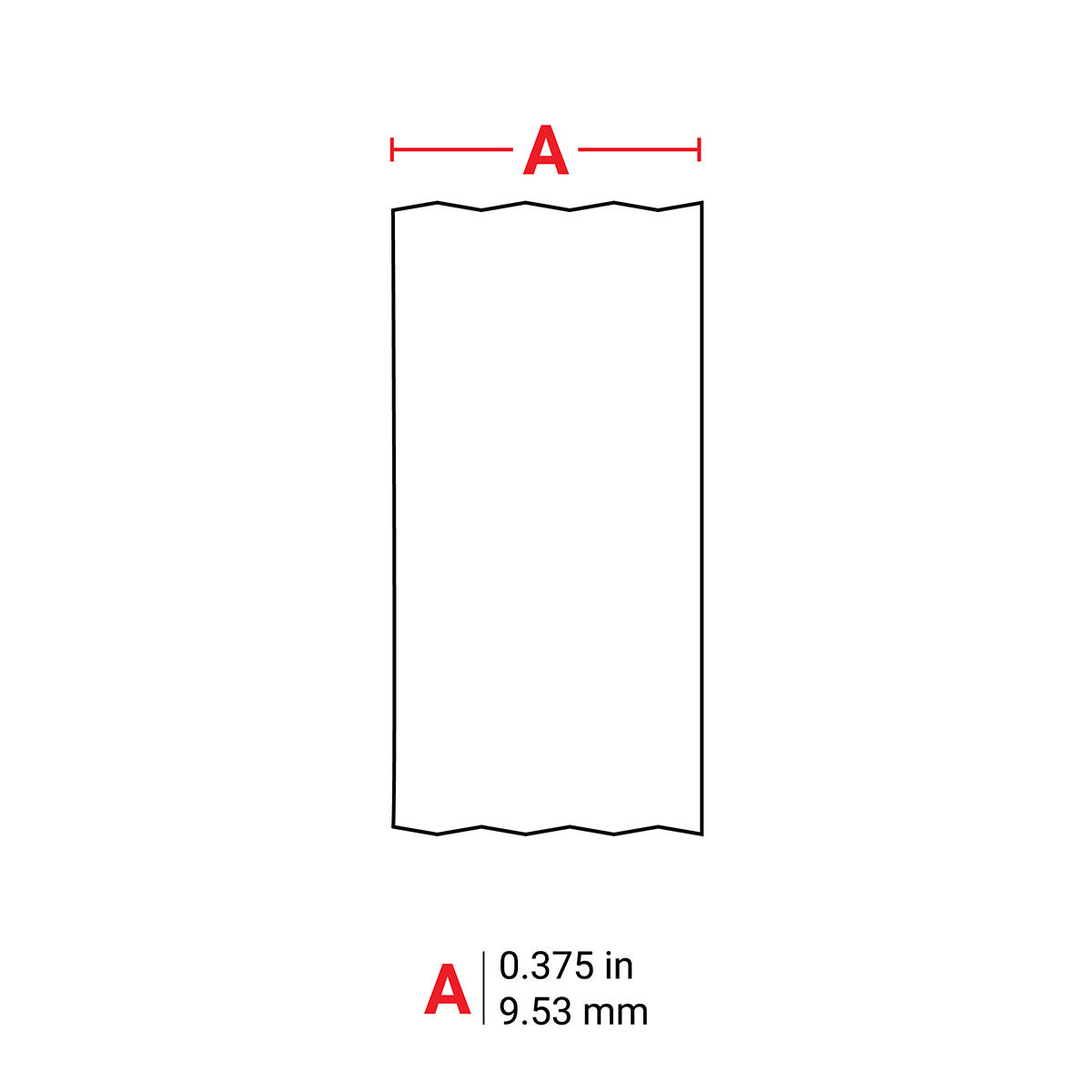BRADY Brady M21-375-423 Label Polyester 0.375in x 21ft BK/WT