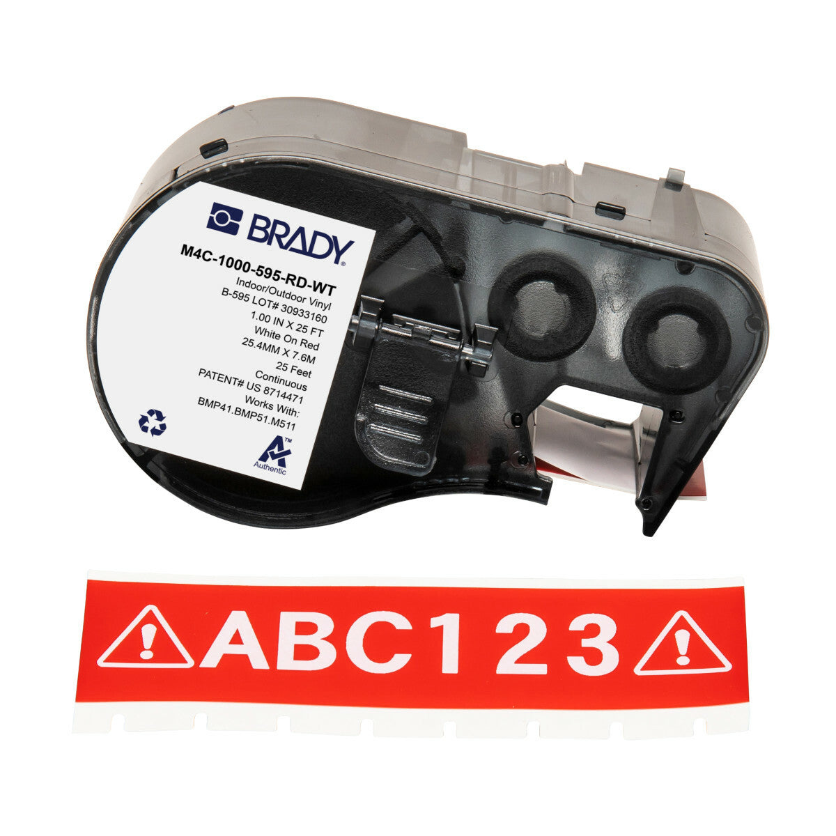 BRADY M4C-1000-595-RD-WT MARKING & LABELING
