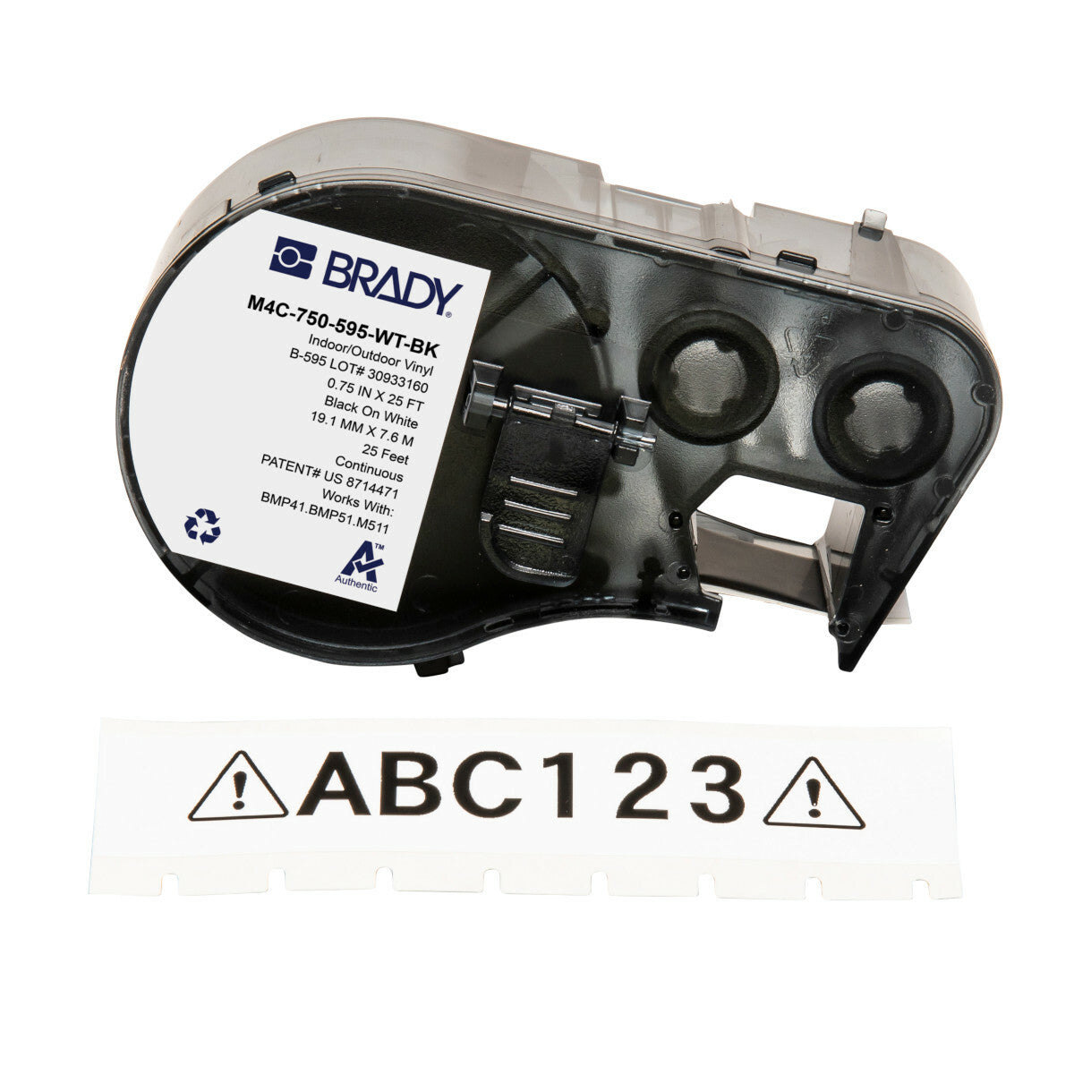 BRADY M4C-750-595-WT-BK MARKING & LABELING