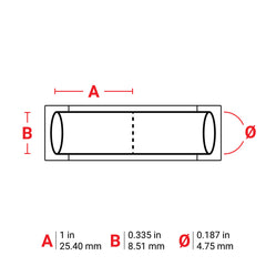 Brady PS-187-2-WT-2 PermaSleeve Wire Marker Sleeve Heat Shrink White 0.187 in Dia x 1 in W
