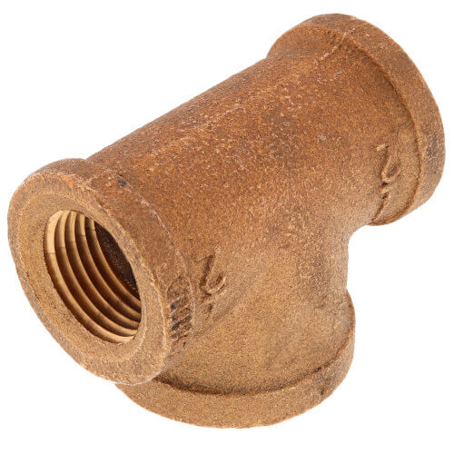 EVERFLOW Everflow BRRT0120-NL | 1/2 X 1/4 Reducing Tee - 2 Size Brass Lead Free | BRRT0120-NL