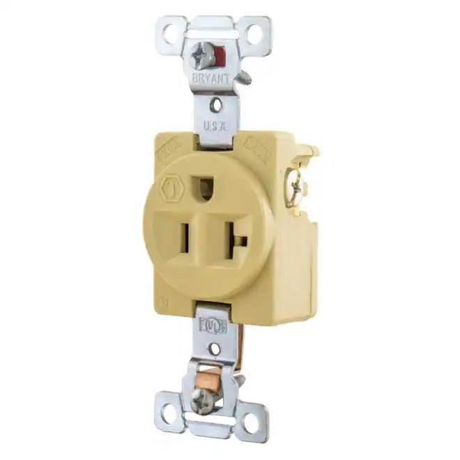 HUBBELL Bryant 5351I Receptacle 20A 125V 5-20R