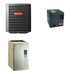 GOODMAN GOODMAN GLZS4BA3010+CAUTA3626B3+GR9S960603BU - 30K BTU Ducted Heat Pump System - R-32