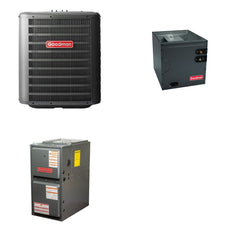 GOODMAN GOODMAN GLZS4BA3010+CAUTA3626B3+GR9S960803BN - 30K BTU Ducted Heat Pump System - R-32