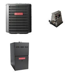 GOODMAN GOODMAN GLZS4BA2410+CAUTA3026B3+GR9S800804CN - 24K BTU Ducted Heat Pump System - R-32