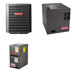 GOODMAN GOODMAN GLZS4BA2410+CAPTA2422C3+GR9S960803BN - 24K BTU Ducted Heat Pump System - R-32