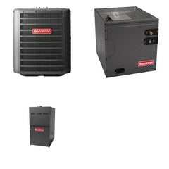 GOODMAN GOODMAN GLZS4BA2410+CAPTA2422C3+GR9S800603BN - 24K BTU Ducted Heat Pump System - R-32