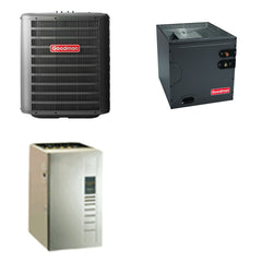 GOODMAN GOODMAN GLZS4BA2410+CAUTA2422B3+GR9S960603BU - 24K BTU Ducted Heat Pump System - R-32