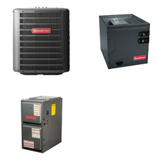 GOODMAN GOODMAN GLZS4BA2410+CAUTA2422B3+GR9S960803BN - 24K BTU Ducted Heat Pump System - R-32