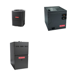 GOODMAN GOODMAN GLZS5BA2410+CAUTA2422B3+GR9S800804CN - 24K BTU Ducted Heat Pump System - R-32