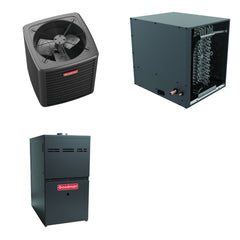 GOODMAN GOODMAN GLXS4BA3610+CHPTA3630B3+GR9S960805CU - 3 Ton Ducted Air Conditioner & Gas Furnace System - R-32