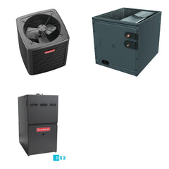 GOODMAN GOODMAN GLXS4BA4810+CAPTA6030C3+GR9S801005CN - 4 Ton Ducted Air Conditioner & Gas Furnace System - R-32