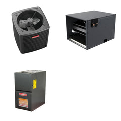 GOODMAN GOODMAN GLXS4BA6010+CHPTA6030D3+GR9S801205DN - 5 Ton Ducted Air Conditioner & Gas Furnace System - R-32