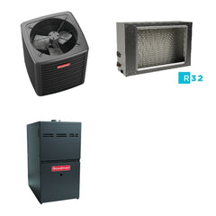 GOODMAN GOODMAN GLXS4BA3610+CSCT3612L3+GR9S960805CU - 3 Ton Ducted Air Conditioner & Gas Furnace System - R-32