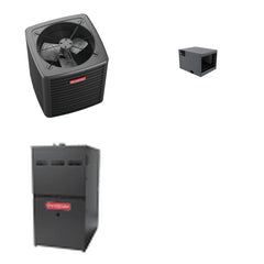 GOODMAN GOODMAN GLXS4BA3610+CHPTA3630C3+GR9S800804BN - 3 Ton Ducted Air Conditioner & Gas Furnace System - R-32