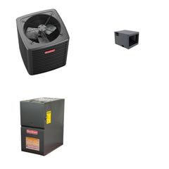 GOODMAN GOODMAN GLXS4BA2410+CHPTA2426C3+GR9S800603AN - 2 Ton Ducted Air Conditioner & Gas Furnace System - R-32