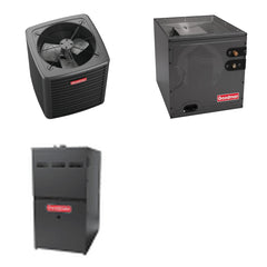 GOODMAN GOODMAN GLXS4BA3010+CAPTA3026C3+GR9S800804BN - 2.5 Ton Ducted Air Conditioner & Gas Furnace System - R-32