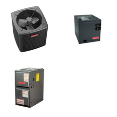 GOODMAN GOODMAN GLXS4BA3610+CAUTA3626B3+GR9S960803BN - 3 Ton Ducted Air Conditioner & Gas Furnace System - R-32