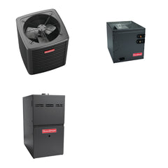 GOODMAN GOODMAN GLXS4BA3610+CAUTA3626B3+GR9S921004CN - 3 Ton Ducted Air Conditioner & Gas Furnace System - R-32