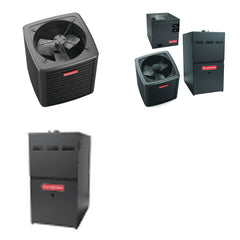 GOODMAN GOODMAN GLXS4BA3610+CAUTA4230C3+GR9S800804BN - 3 Ton Ducted Air Conditioner & Gas Furnace System - R-32