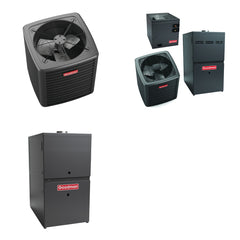 GOODMAN GOODMAN GLXS4BA3610+CAUTA4230C3+GR9S800804BU - 3 Ton Ducted Air Conditioner & Gas Furnace System - R-32