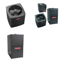 GOODMAN GOODMAN GLXS4BA3610+CAUTA4230C3+GR9S800604BU - 3 Ton Ducted Air Conditioner & Gas Furnace System - R-32