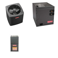 GOODMAN GOODMAN GLXS4BA1810+CAPTA2422C3+GR9S800403AN - 1.5 Ton Ducted Air Conditioner & Gas Furnace System - R-32