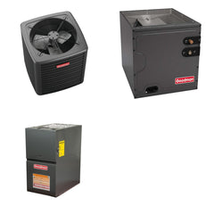 GOODMAN GOODMAN GLXS4BA2410+CAPTA2422C3+GR9S800603AN - 2 Ton Ducted Air Conditioner & Gas Furnace System - R-32