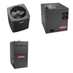GOODMAN GOODMAN GLXS4BA2410+CAPTA2422C3+GR9S800804CN - 2 Ton Ducted Air Conditioner & Gas Furnace System - R-32