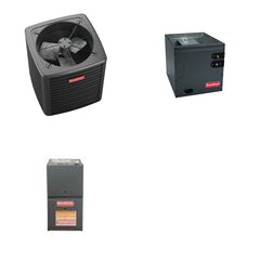 GOODMAN GOODMAN GLXS4BA3010+CAUTA3626B3+GR9S800403AN - 2.5 Ton Ducted Air Conditioner & Gas Furnace System - R-32