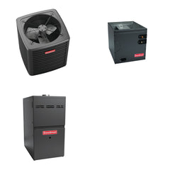 GOODMAN GOODMAN GLXS4BA3010+CAUTA3626B3+GR9S800804CN - 2.5 Ton Ducted Air Conditioner & Gas Furnace System - R-32