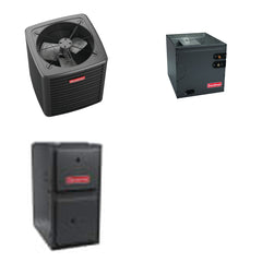 GOODMAN GOODMAN GLXS4BA3010+CAUTA3626B3+GR9S920603BN - 2.5 Ton Ducted Air Conditioner & Gas Furnace System - R-32