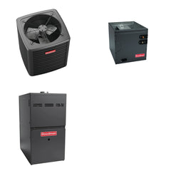 GOODMAN GOODMAN GLXS4BA3010+CAUTA3626B3+GR9S960403AN - 2.5 Ton Ducted Air Conditioner & Gas Furnace System - R-32