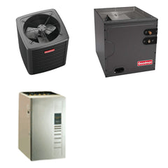 GOODMAN GOODMAN GLXS4BA2410+CAPTA2422C3+GR9S960603BU - 2 Ton Ducted Air Conditioner & Gas Furnace System - R-32