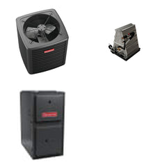 GOODMAN GOODMAN GLXS4BA4210+CAUTA6030D3+GR9S920804CN - 3.5 Ton Ducted Air Conditioner & Gas Furnace System - R-32