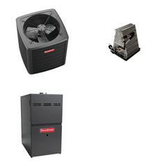 GOODMAN GOODMAN GLXS4BA4210+CAUTA6030D3+GR9S800805CU - 3.5 Ton Ducted Air Conditioner & Gas Furnace System - R-32