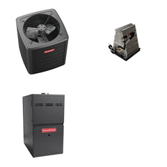 GOODMAN GOODMAN GLXS4BA6010+CAUTA6030D3+GR9S921005CN - 5 Ton Ducted Air Conditioner & Gas Furnace System - R-32