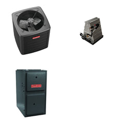 GOODMAN GOODMAN GLXS4BA1810+CAUTA1818B3+GR9S960403BU - 1.5 Ton Ducted Air Conditioner & Gas Furnace System - R-32