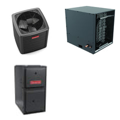 GOODMAN GOODMAN GLXS5BA1810+CHPTA2426B3+GR9S920803BN - 1.5 Ton Ducted Air Conditioner & Gas Furnace System - R-32