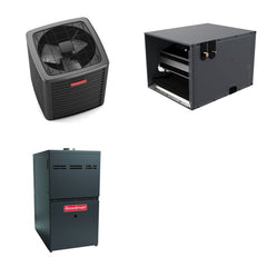 GOODMAN GOODMAN GLXS5BA4810+CHPTA4830C3+GR9S960805CU - 4 Ton Ducted Air Conditioner & Gas Furnace System - R-32