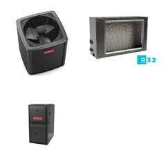GOODMAN GOODMAN GLXS5BA4810+CSCT6012L3+GR9S920805CN - 4 Ton Ducted Air Conditioner & Gas Furnace System - R-32