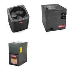 GOODMAN GOODMAN GLXS5BA1810+CAPTA3026C3+GR9S800603AN - 1.5 Ton Ducted Air Conditioner & Gas Furnace System - R-32
