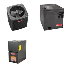 GOODMAN GOODMAN GLXS5BA2410+CAPTA3026C3+GR9S800603AN - 2 Ton Ducted Air Conditioner & Gas Furnace System - R-32