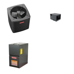GOODMAN GOODMAN GLXS5BA2410+CHPTA2426C3+GR9S800603AN - 2 Ton Ducted Air Conditioner & Gas Furnace System - R-32