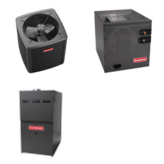 GOODMAN GOODMAN GLXS5BA3010+CAPTA3026C3+GR9S800804BN - 2.5 Ton Ducted Air Conditioner & Gas Furnace System - R-32